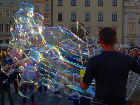 Bubbles in Krakow, Poland Stock Photos