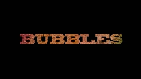Bubbles letters Stock Footage 172325820