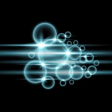 Bubbles with light, aqua color Stock Illustration