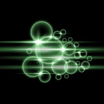Bubbles with light, green color Stock Illustration