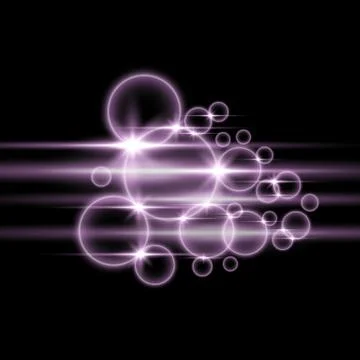 Bubbles with light, purple color Stock Illustration