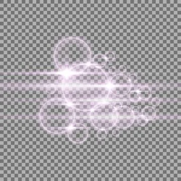 Bubbles with light, purple color Stock Illustration