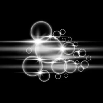 Bubbles with light, white color Stock Illustration