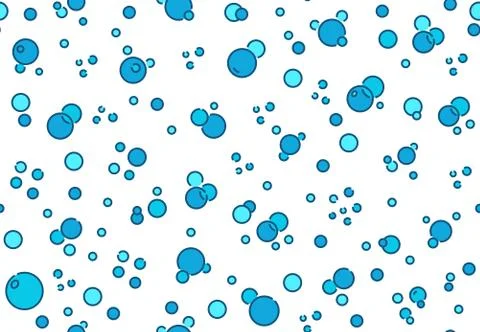 Bubbles line pattern. Seamless underwater air bubbles texture, fizzy drink or Stock Illustration