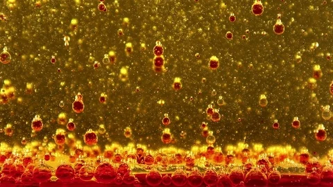 Bubbles in liquid colorful abstract Stock Footage 104710693