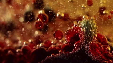 Bubbles in liquid colorful abstract Stock Footage 104710779