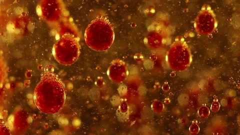 Bubbles in liquid colorful abstract Stock Footage 104711421