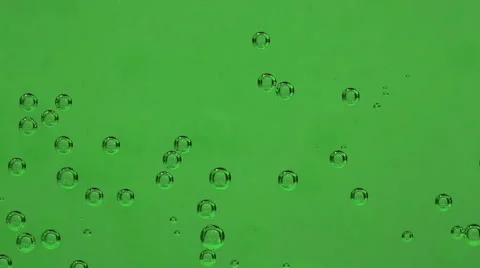 Bubbles in the liquid container glass ascend Stock Footage 68280497