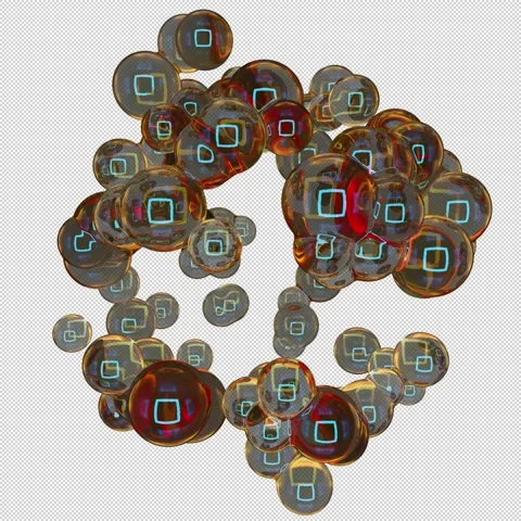 The bubbles in motion Stock Footage 219305802