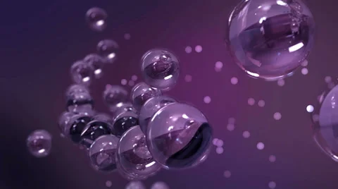 Bubbles move around each other Stock Footage 49688023