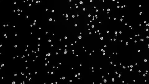 Bubbles moving and floating on black background. 3D cg loop Animation. Stock Footage 114352039