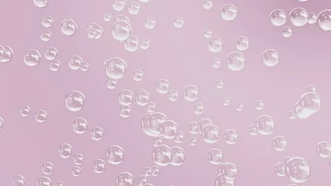 Bubbles moving and floating on pink background. 3D cg loop Animation. 스톡 동영상 114351993