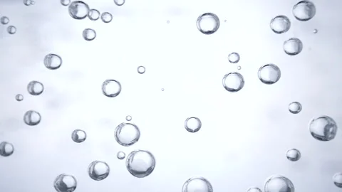 Bubbles moving up in water Stock Footage 262296009