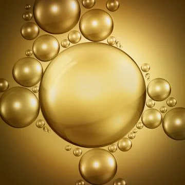 Bubbles in oil Stock Illustration