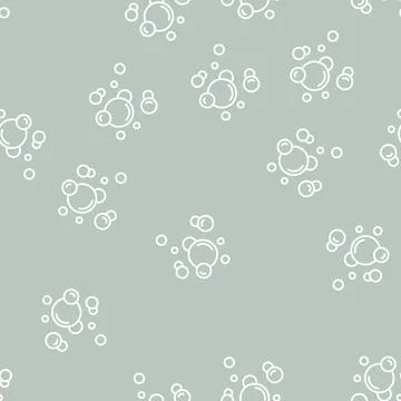 Bubbles oxygen line seamless pattern Stock Illustration