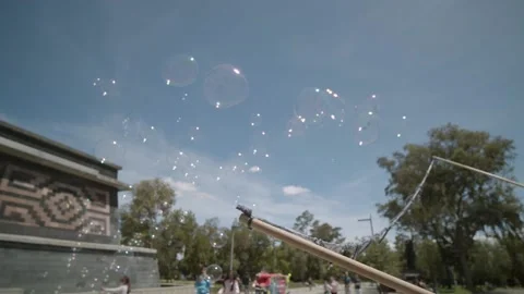 Bubbles at the park Stock Footage 139240652