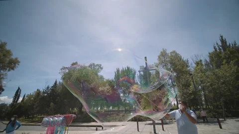 Bubbles at the park Stock Footage 139240660