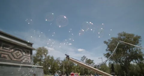 Bubbles at the park in Mexico Stock Footage 139238956