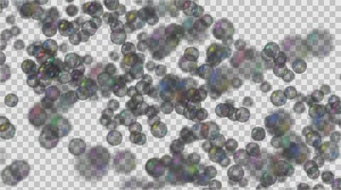 Bubbles Particles -alpha Video stock 61712895