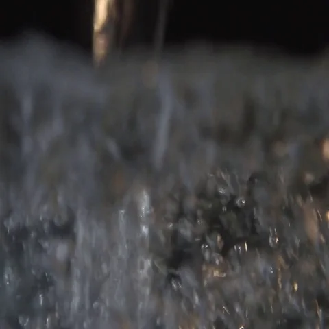 Bubbles from Powerful jet water  Slow motion Stock Footage 69554823