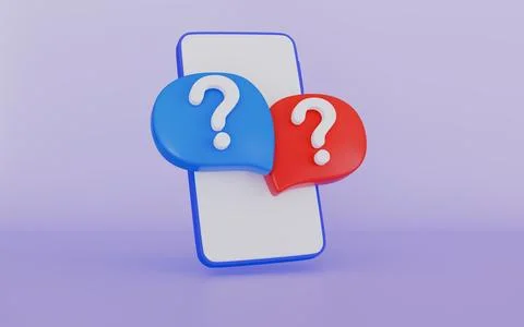 Bubbles question mark sign or ask FAQ and QA answer, Question answer sign Stock Illustration