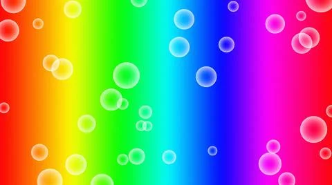 Bubbles on rainbow color gradient background Stock-Illustration