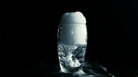 Bubbles Raising Dotted Glass Video stock 68413373