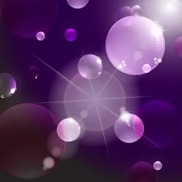 Bubbles with reflections on dark background 스톡 일러스트