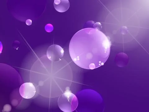 Bubbles with reflections on dark background Stock Illustration