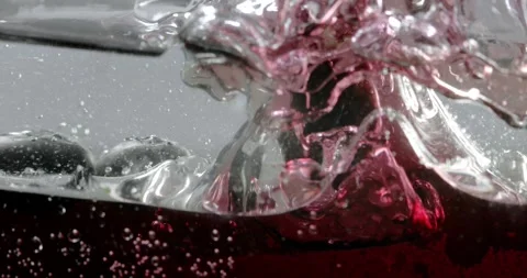Bubbles rise in abstract video as liquid flows in slow motion Video stock 249614886