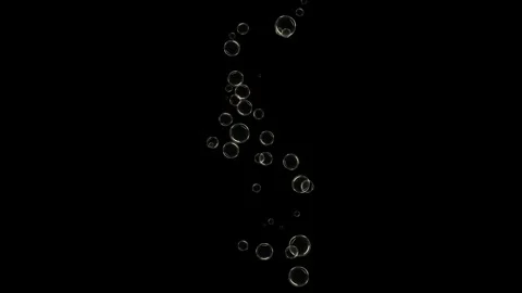 Bubbles rise from bottom in dark background seamless loop animation Stock Footage 327570437