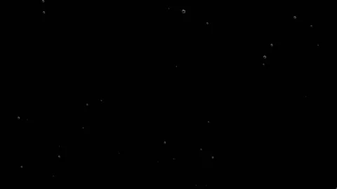 Bubbles rise at different speeds and move with the flow. Video stock 100670406