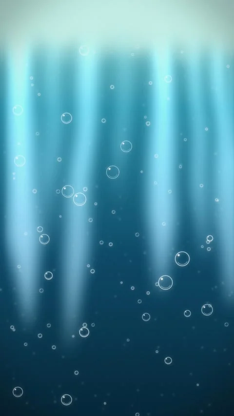 Bubbles rising in abstract underwater scene. 2d animation Stock Footage 342728719