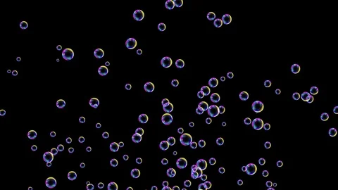 Bubbles rising up on the black background Stock Footage 107258127