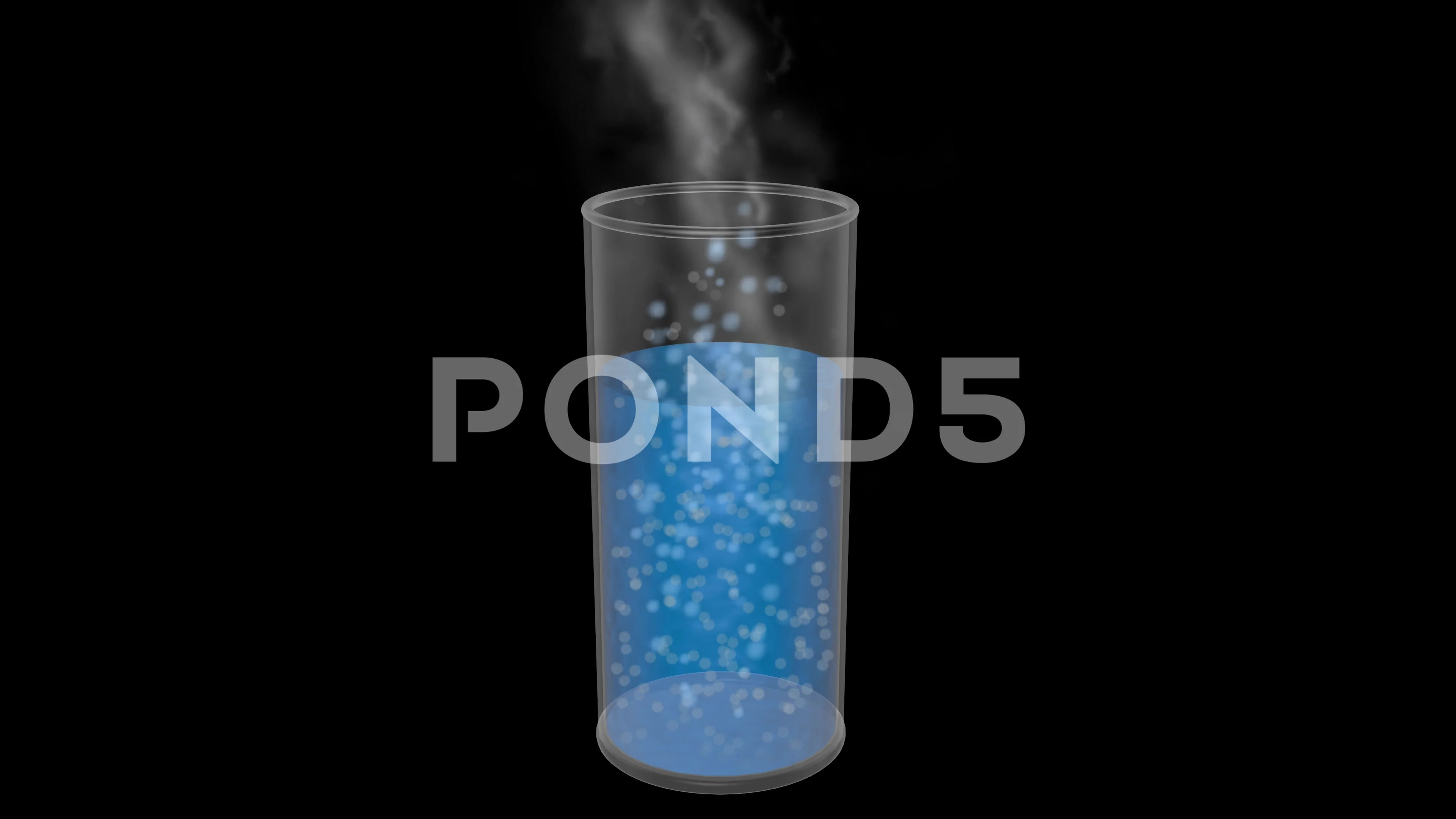 Bubbles rising in glass of water. 3d ani... | Stock Video | Pond5