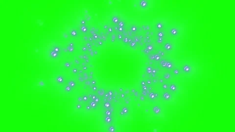 Bubbles rising on green screen background floating upwards Vídeo Stock 337449260