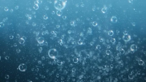 Bubbles Rising Through Clear Water Animation Seamless Loop Stock Footage 119319518
