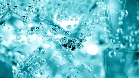 Bubbles rising in turquoise water Stock Footage 104518369