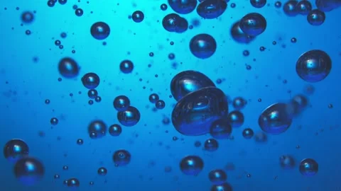 Bubbles rising under water Video stock 165031595
