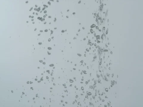 Bubbles rising in water on white background Video stock 80603661