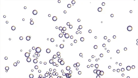 Bubbles rising up on the white background Stock Footage 107356535