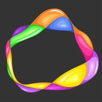 Bubbles round frame, Amorphous ring banner. Vector Illustrazione stock