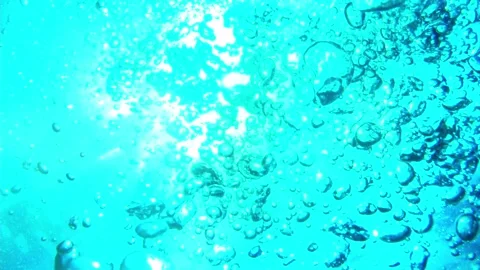 Bubbles in the sea, animation Stock Footage 154155944