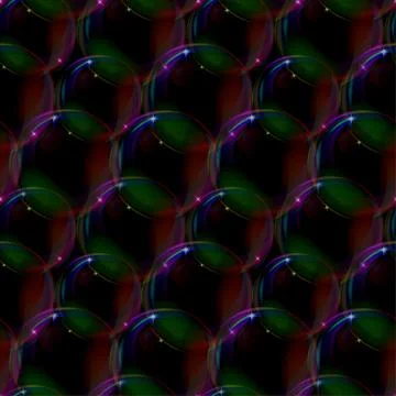 Bubbles seamless on black Illustrazione stock