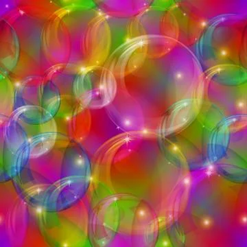 Bubbles seamless motley Stock Illustration