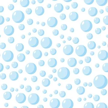 Bubbles seamless pattern. Vector background and water squirts イラスト素材