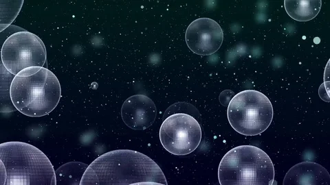 Bubbles shiny flying background Stock Footage 89990508