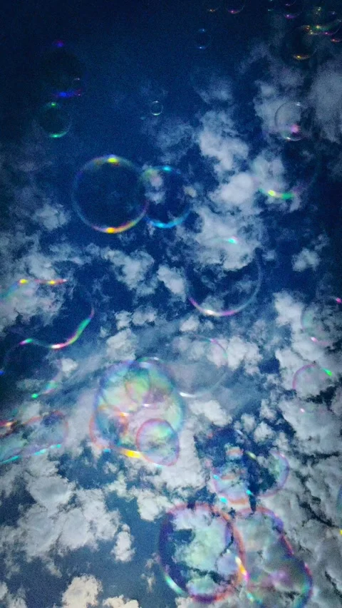 Bubbles in the sky Stock Footage 279521136