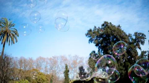 Bubbles in the sky. Stock Photos