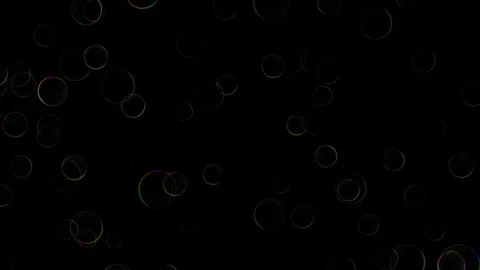 Bubbles in Slow Motion. Close up view of beautiful big soap bubble is flying Stock Footage 98486198